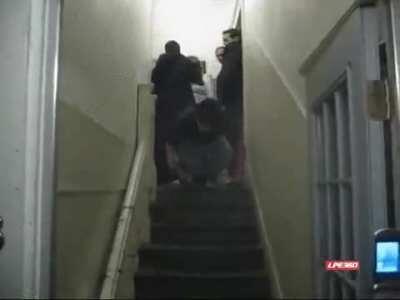 Jumping off the stairs