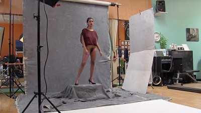 Dakini and the photographer discuss her 'bush' - Photoshoot Behind-The-Scenes