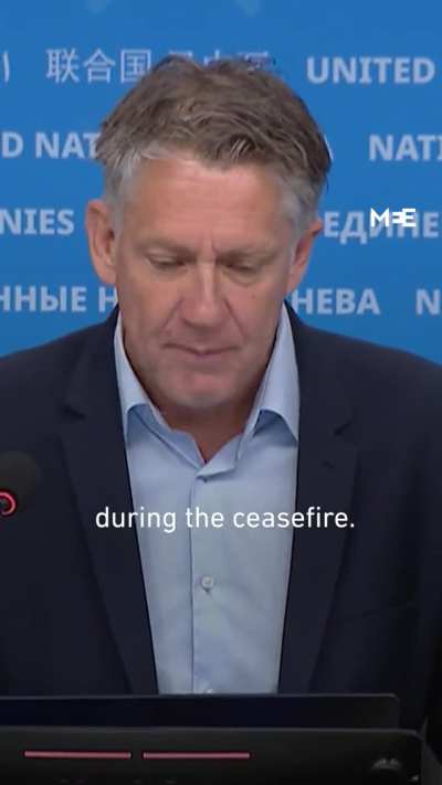 Unicef spokesperson, James Elder : Everything for a child to survive is being blocked. And in many ways, boastfully blocked. So, the only thing entering Gaza right now is bombs.”