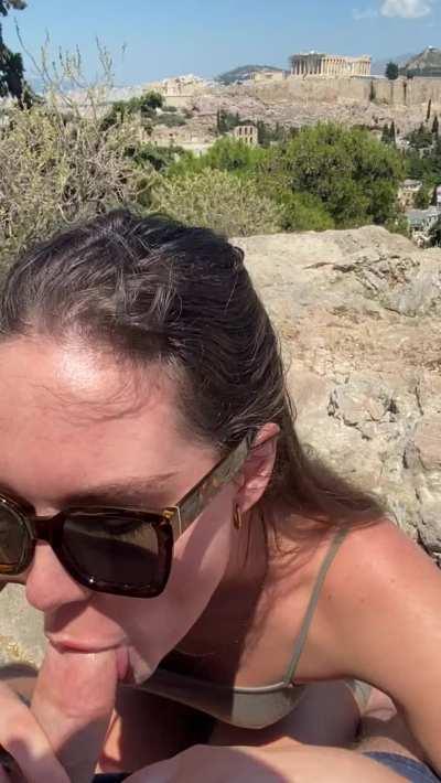 Oh my (Greek) god, what a view 🏛😜