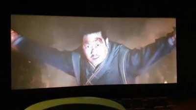 Spoilers kinda, IDK. Trailer for Doctor Strange 2 at the end of Spiderman: No Way Home.