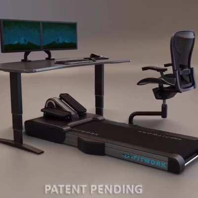 This setup allows you to exercise while working