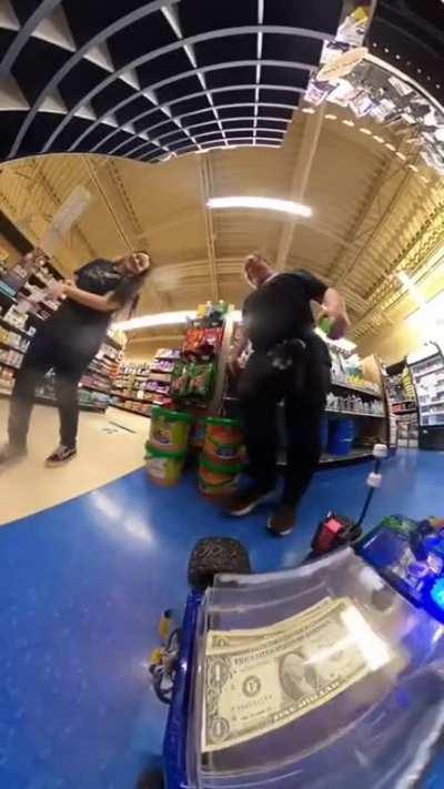 taking an RC car to the pet store to do some shopping