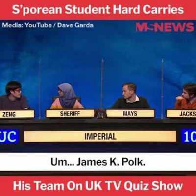 Singapore Student Hard Carries His Team