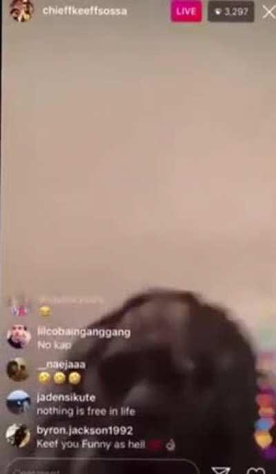 This nigga chief keef bouta cough his lungs out