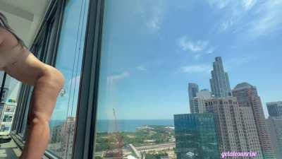 Wishing the neighbors a good sunset view [gif]