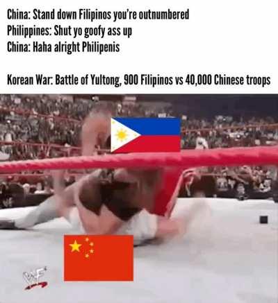 When the Filipinos gave China a spanking in the Korean war