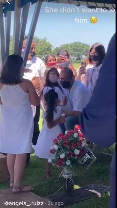 A dove is released at a mother&rsquo;s funeral. The dove flies to her son and stays. 🕊