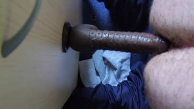 My new BBC dildo gets me so horny. I can't stop riding it. It's warm, it vibrates and it thrusts and is sure to satisfy you.