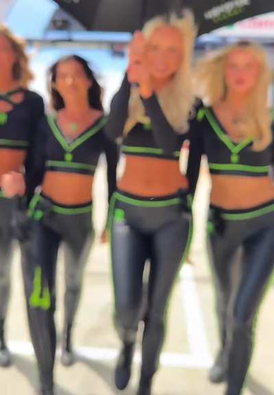 Four Monster beauties under a magic umbrella