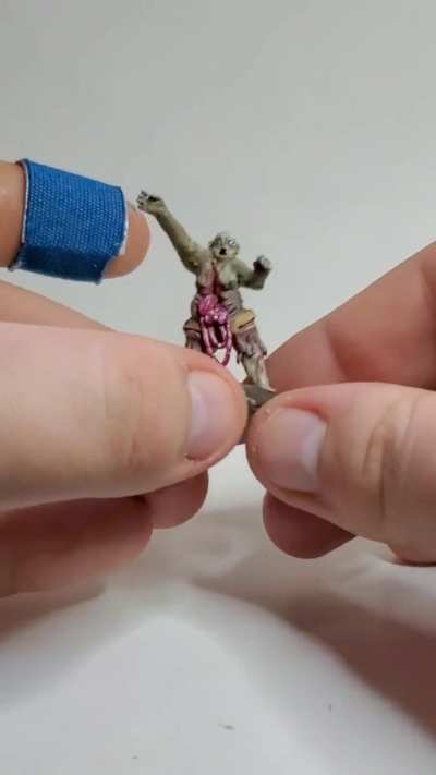 I hand sculpted a zombie