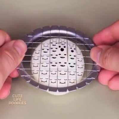 Smooth egg cutting
