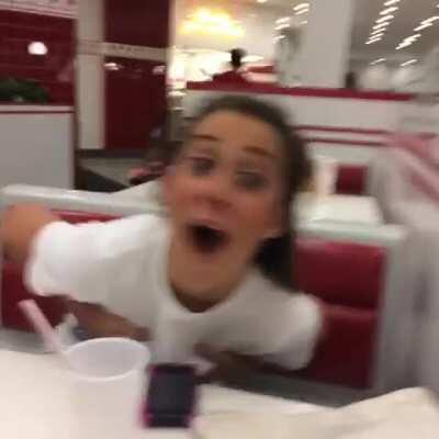 Surprised and embarrassed