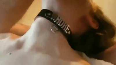 Feeling the choker’s edge against the tip.. from inside