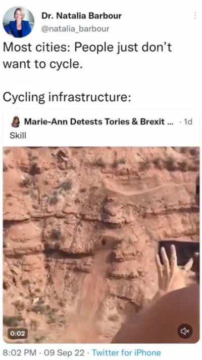 Your city's cycling infrastructure is sponsored by redbull extreme sports.