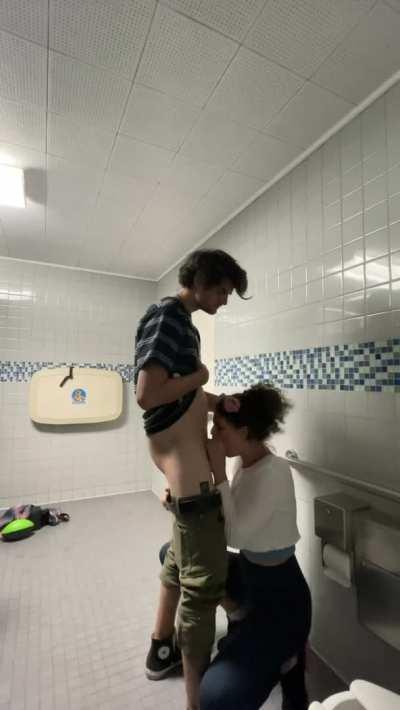 Mom took me into the bathroom and someone totally caught on.. [MF] MILF