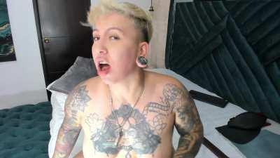 [Amy_Ink] I want your COCK slapping here my Face🥵⚡💚