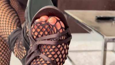 What do you think of this combo, fishnets and high heels?