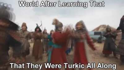 They are all happy beacuse they are aware of their Turkness