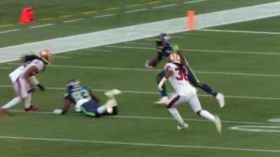 [Mic'd Up] DK Metcalf's competitive spirit was on full display against the Niners