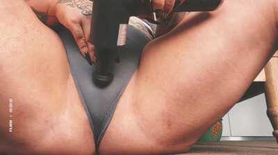 the massage gun strikes again...