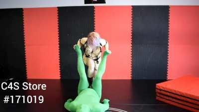 Kisa Kicks with ball crushing stomps