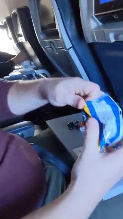 When you're super stoked for that airplane snack