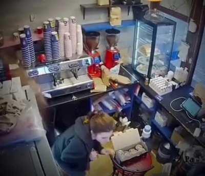 Two missiles strike near a coffee shop in Ukraine