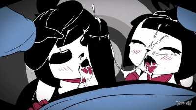 Animation Cum Swallow Deepthroat Domination