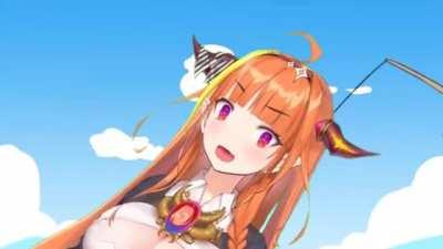 Marine is ＨＯＲＮＹ but she hooks a dragon