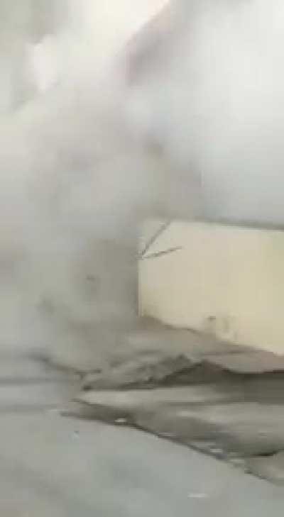 A man in Bangalore, he removes one of the main supporting pillars of the whole building whilst doing renovation work.