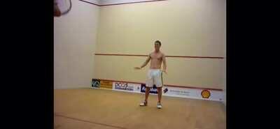 175mph squash ball + back = fleshwound