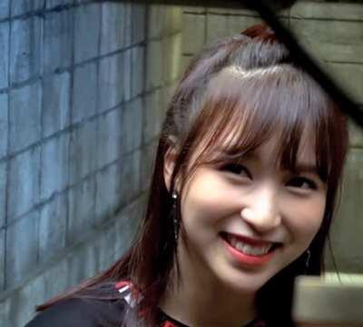 Embarrassed Mina gummy smile