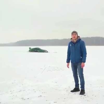 WCGW drifting on ice