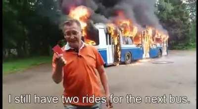 This man just wants to explain some pros of public transportation