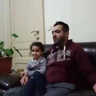 Baby girl correcting her father's recitation of Al Rahman. One my my absolute favorites.