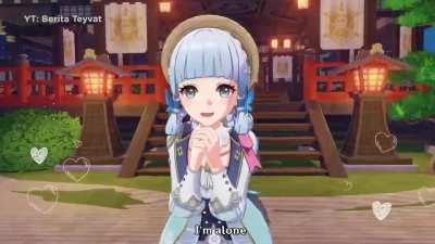 Ayaka when she hears that she will be returning for 3.5