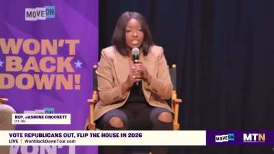 Jasmine Crockett: “Listen, Donald Trump is a piece of shit, okay? We know that.