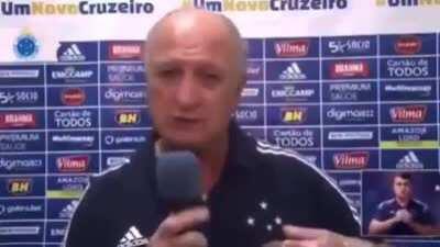 Queixas duras do Felipão frente a mais uma derrota do Cruzeiro na série B