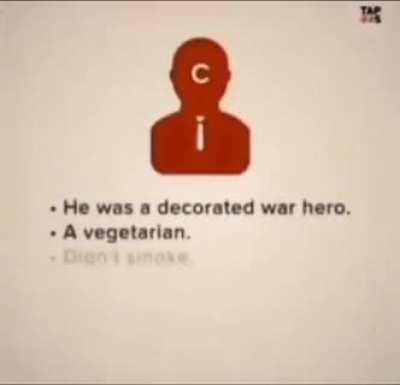 Person c of cours- oh