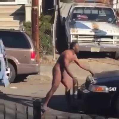 Some drugs per day can keep the cops away! Don’t know what this guys on, but it’s working for him! also NSFW