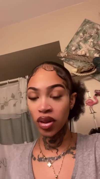 i wanna do some nasty shit to this ghetto ass mouth 🥴 tongue so long she can barely fucking talk