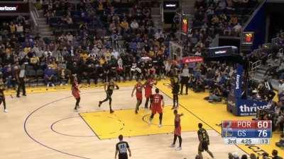 [Highlight] Draymond blows by Nurkic and punches home with authority