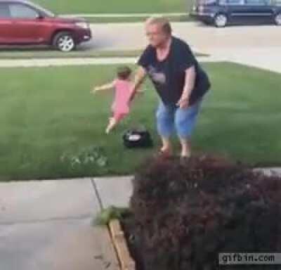 To hug a granddaughter. ‘Grandpa!’