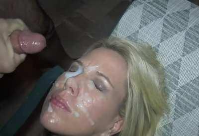 Blonde Slut Takes Two Huge Loads