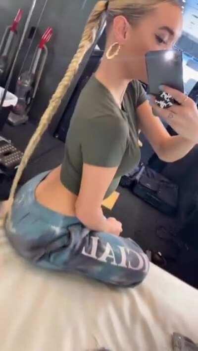 If Sarah sits on you like this, what would your reaction be ?