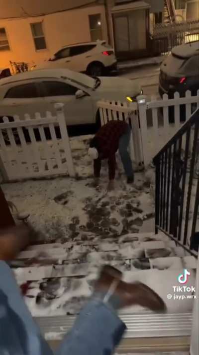 Cowboy boots aren't meant for snow.