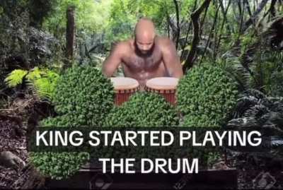 King learned to play the drums😊
