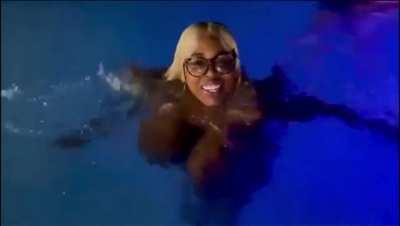 Big, busty pool party