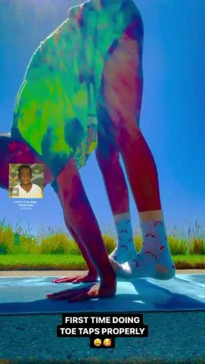 Sexy willow doing yoga